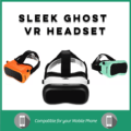 Sleek Ghost VR Headset white black orange emerald